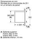 MICR. BALAY 3CG5142X3 20L NEGRO/INOX INTEGRABLE