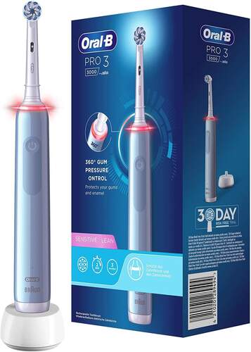 Cepillo Eléctrico Oral-B Pro3 3700 Azul - Sensor Presión