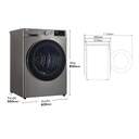 SECADORA LG RH90V9PV2N 9K BC INOX DSP WIFI (A   )