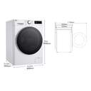 Lavadora LG F4WR6009A0W LVD. LG F4WR6009A0W 9K 1400R SMART STEAM