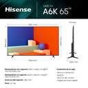 TV HISENSE 65%%%quot; 65A6K UHD SMART TV DTS X HDR10 