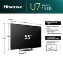 TV HISENSE 55%%%quot; 55U7NQ UHD MINILED ULED QLED 144HZ