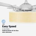 VENTILADOR TECHO U. BLUE JALOQUEWR 104CM DC LED PL