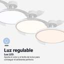 VENTILADOR TECHO U.BLUE DUSTER 7042W RETRAC DC BCO