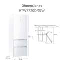 FRICOM. HAIER HTW7720DNGW 200x70 3P NF CRIS BCO