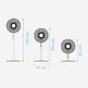 VENTILADOR PIE U.BLUE ZERMATT 3025W 25W MD DC