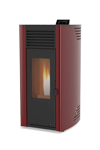 Estufa de Pellet Red Pod First Hydro 13 kW Bordeaux Agua