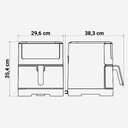 FREIDORA AIRE U.BLUE 6008B NEG/INOX DIGITAL 8L