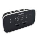 RADIO RELOJ AIWA CRU19BK FM ALARMA DUAL DOBLE USB