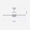 VENTILADOR TECHO U.BLUE MIDI 4042W 106 DC LED