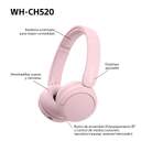 AURICULARES SONY WHCH520P BT DSEE ROSA