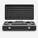 HORNILLO U.BLUE 7012 2F NEGRO BASE INOX C/TAPA