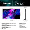 TV HISENSE 100%%%quot; 100U7KQ UHD MINILED ULED QLED 144H