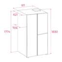 FRI. TEKA RLF85950 183x91x70 NF NEGRO DSP CON VINO