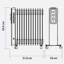 RADIADOR ACEITE U.BLUE UCRA9102 2500W BLANCO