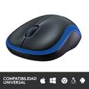 RATON LOGITECH M185 WIRELESS AZUL 910-002236