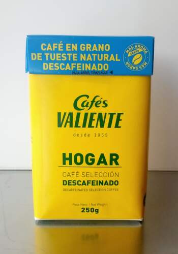 Café en grano Valiente Hogar descafeinado