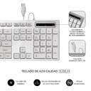 TECLADO SUBBLIM ERGO KEYS FLAT HQ SILVER