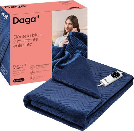 Manta Daga Relax Suave Azul