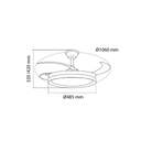 VENTILADOR TECHO CRISTAL CHARLY EVO RETRAC 72W MD