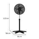 VENTILADOR PIE ROWENTA VU3110 40CM 70W 5A NEGRO