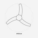 VENTILADOR TECHO U.BLUE MISTRAL 3052 132 70W LUZ