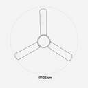 VENTILADOR TECHO U.BLUE VENTO6048BL DC 122CM WIFI