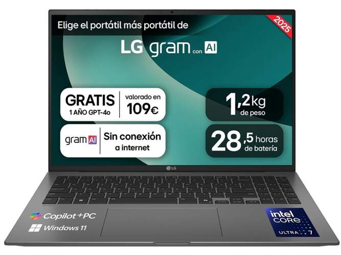 Port&aacute;til LG Gram 16Z90TL-G.AU88B