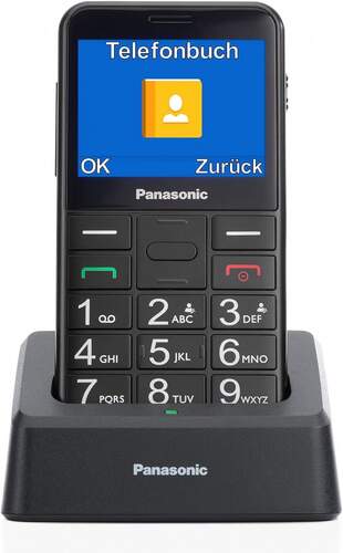 Teléfono móvil senior Panasonic KXTU155EXBN Negro