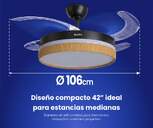 VENTILADOR TECHO RET ARTICA AVTECHR72NM NGR MD 72W