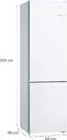 FRICOM. BOSCH KGN39VWEB 203x60 NF BLANCO