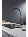 GRIFO COCINA IMEX GCE026NG BERNA NEGRO MATE