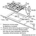 ENCIM. BALAY 3ETX576CB 5F 75CM GAS BUT INT INOX