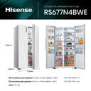 FRI. HISENSE RS677N4BWE 179x91x65 NF BLANCO