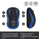 RATON LOGITECH M185 WIRELESS AZUL 910-002236