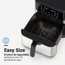 FREIDORA AIRE U.BLUE 6008B NEG/INOX DIGITAL 8L