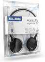 AURICULARES ELBE AU-889-TV DIADEMA CABLE 5MTS NEG