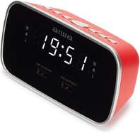 Radio Reloj Despertador AIWA Cru19rd Rojo