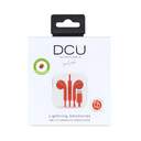 AURICULARES DCU STEREO CON CONECTOR LIGHT ROJ