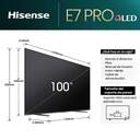 TV HISENSE 100%%%quot; 100E7NQPRO UHD QLED SMART TV 144H