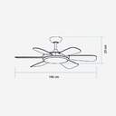 VENTILADOR TECHO U.BLUE IBE 106C DC LED SILENCIOSO