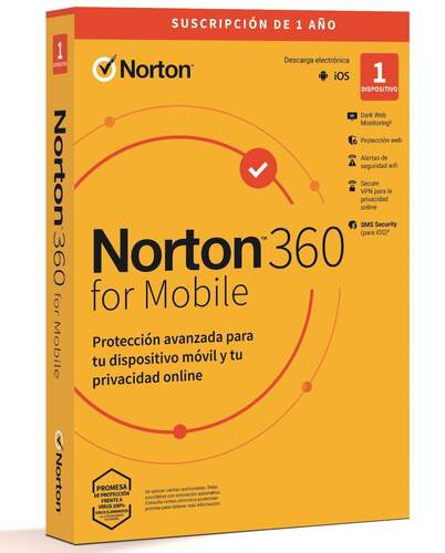 Antivirus Norton 360 Mobile 1 Dispositivo 1 A&ntilde;o