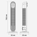 VENTILADOR TORRE U.BLUE MASELLA 6045W 45W 78,5CM