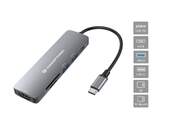 DOCKING CONCEPTRONIC HUB 6 IN 1 ALUMINIUM USB 100W