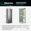 Frigorífico 1 Puerta Hisense RL3K370SAIE1 FRI. HISENSE RL3K370SAIE1 186x60 1P NF INOX KFIT