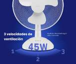 VENTILADOR SOBREMESA ARTICA AVS45W16B 45W 40CM BCO