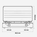 HORNILLO U.BLUE 7012 2F NEGRO BASE INOX C/TAPA