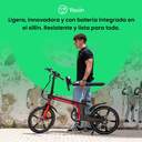 BICICLETA ELECTRICA YOUIN BK1900 OSLO CARBON/ROJA