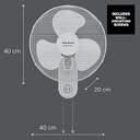 VENTILADOR MURAL TAURUS GRECO 16 WALL 45W 40CM 3A