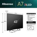 TV HISENSE 43%%%quot; 43A7NQ QLED UHD SMART TV HDR10 